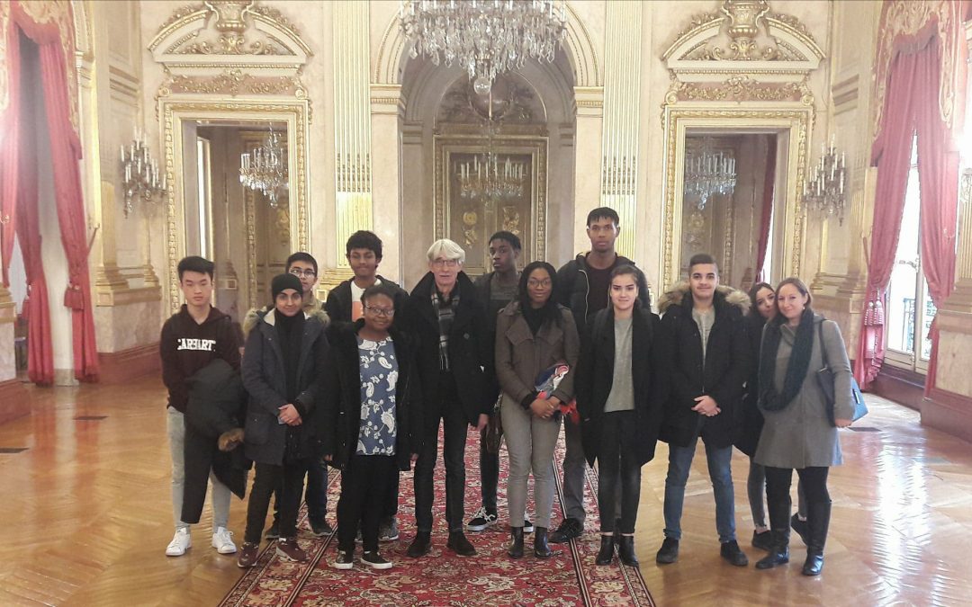 A l’Assemblée Nationale avec les élèves des ateliers « Sciences Po » et « Réussir aujourd’hui »