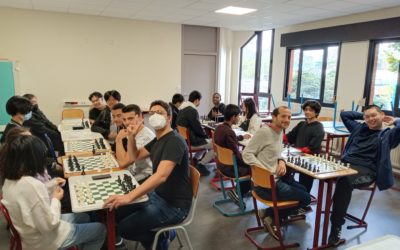 Échecs aux vacances !          2e tournoi d’échecs du lycée,       lundi 24 octobre 2022