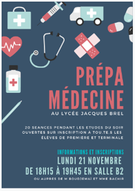 Une prépa Médecine au Lycée Jacques Brel !